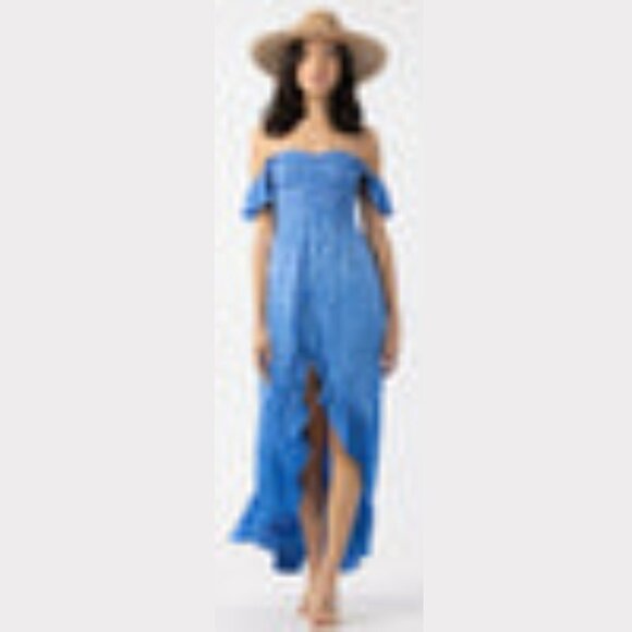Brooklyn Maxi Dress in Blue Pebbles - Picture 3 of 6